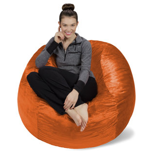 Large orange outlet bean bag